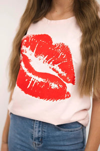 T-shirt with a print 8985 / – Powder цвет / color | Lexline Fashion