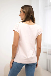 T-shirt with a print 8985 / – Powder цвет / color | Lexline Fashion