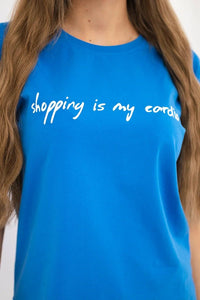T-shirt with print 65297 / – Blue cornflower цвет / color | Lexline Fashion