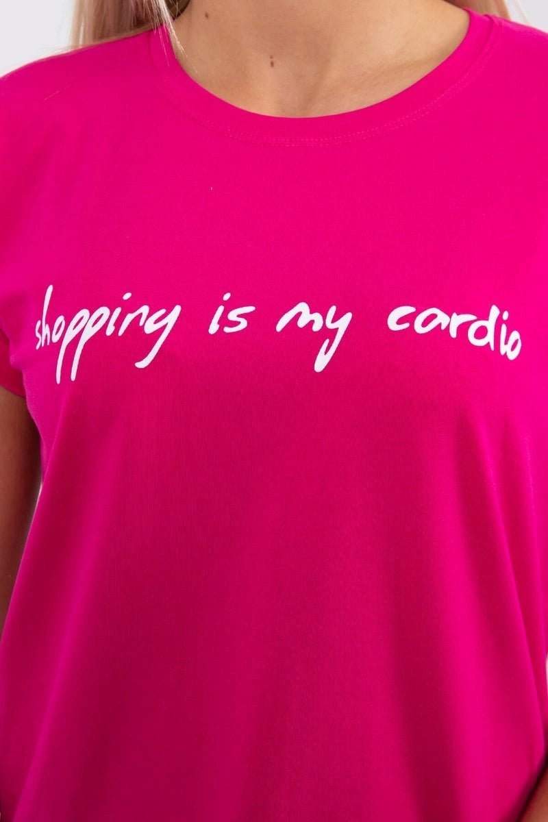T-shirt with print 65297 / – Fuchsia цвет / color | Lexline Fashion