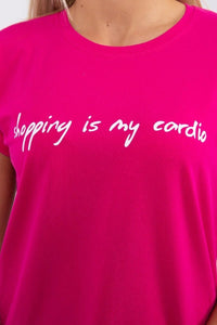 T-shirt with print 65297 / – Fuchsia цвет / color | Lexline Fashion