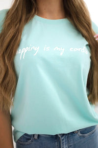T-shirt with print 65297 / – Mint цвет / color | Lexline Fashion