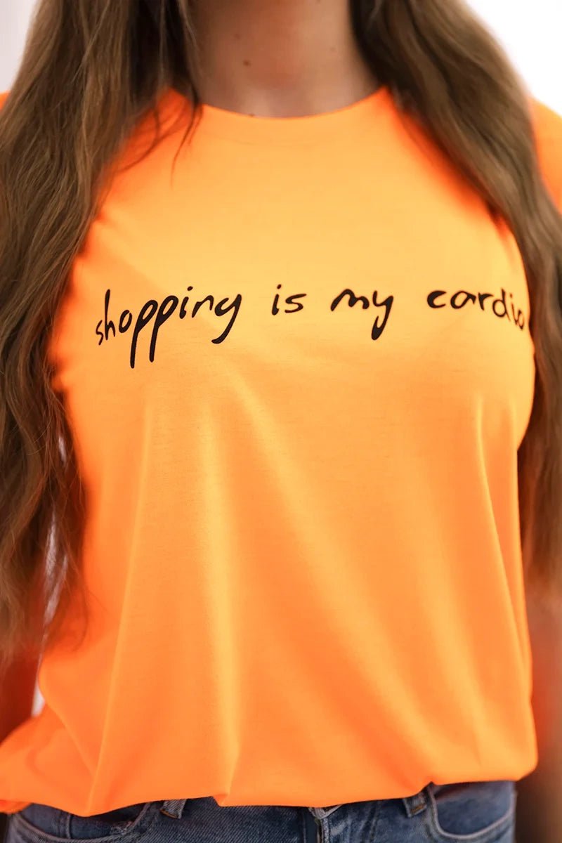T-shirt with print 65297 / – Orange || Neon цвет / color | Lexline Fashion