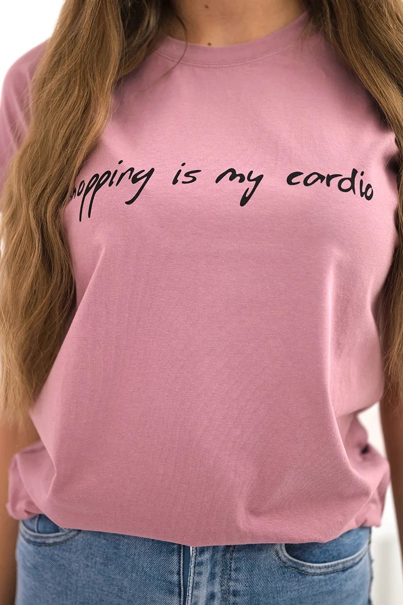 T-shirt with print 65297 / – Pink || Dark цвет / color | Lexline Fashion