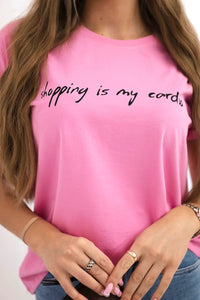 T-shirt with print 65297 / – Pink || Light цвет / color | Lexline Fashion