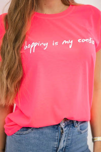 T-shirt with print 65297 / – Pink || Neon цвет / color | Lexline Fashion