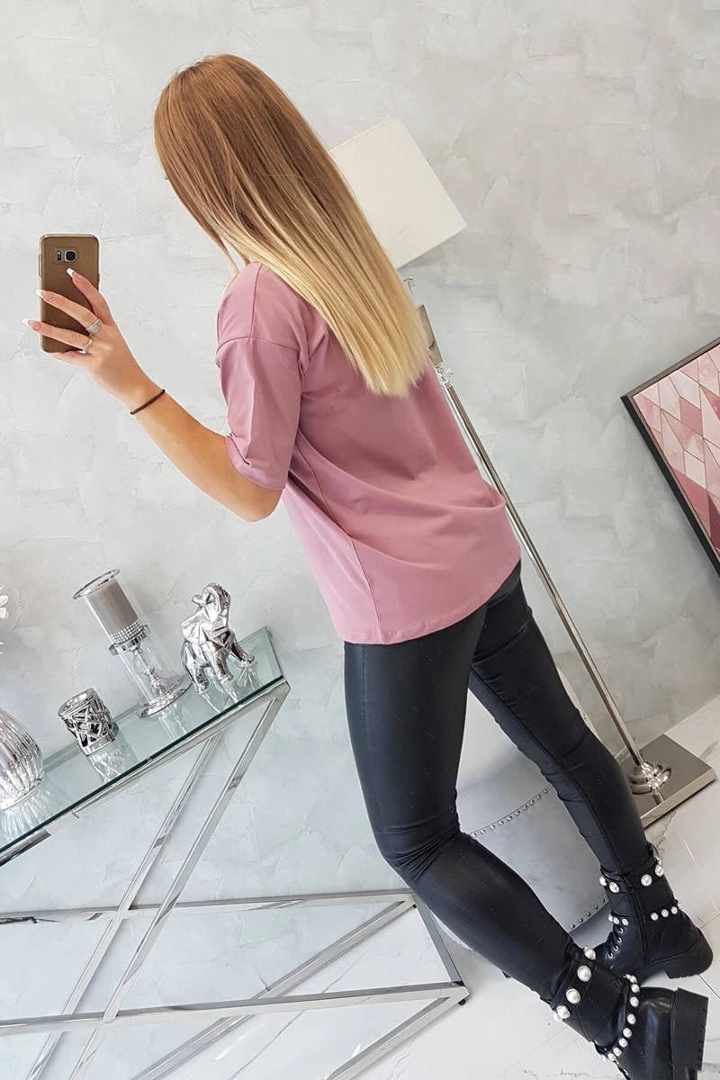 T-shirt with print 9243 / – Dark || pink цвет / color | Lexline Fashion