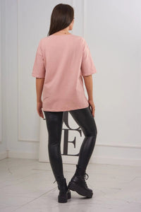 T-shirt with print 9243 / – Dark || Powder цвет / color | Lexline Fashion