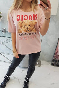 T-shirt with print 9243 / – Dark || Powder цвет / color | Lexline Fashion
