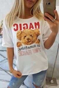 T-shirt with print 9243 / – White цвет / color | Lexline Fashion