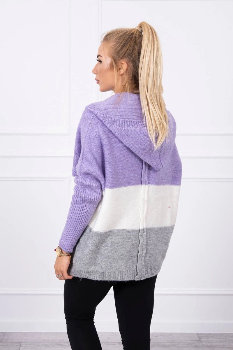 Three - color hooded sweater 2019 - 15 / – Jeans цвет / color | Lexline Fashion