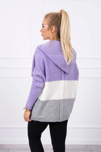 Three - color hooded sweater 2019 - 15 / – Jeans цвет / color | Lexline Fashion