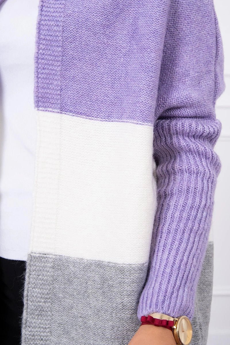 Three - color hooded sweater 2019 - 15 / – Jeans цвет / color | Lexline Fashion
