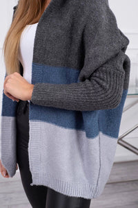 Three - color hooded sweater 2019 - 15 / – Jeans цвет / color | Lexline Fashion