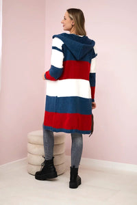 Three - color striped cardigan 2019 - 25 / – Purple цвет / color | Lexline Fashion