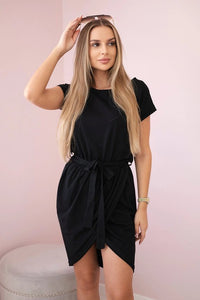 Tied dress 8980 / – Black цвет / color | Lexline Fashion