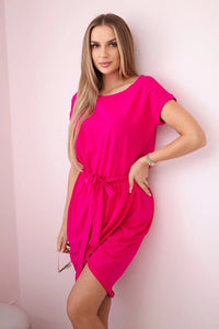 Tied dress 8980 / – Fuchsia цвет / color | Lexline Fashion