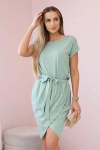 Tied dress 8980 / – Mint || Dark цвет / color | Lexline Fashion