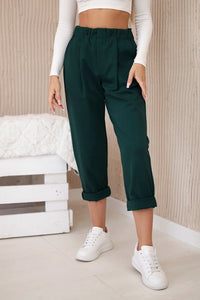 Trousers Punto Milano 6510V / – Green || Dark цвет / color | Lexline Fashion