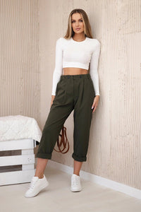 Trousers Punto Milano 6510V / – Khaki цвет / color | Lexline Fashion