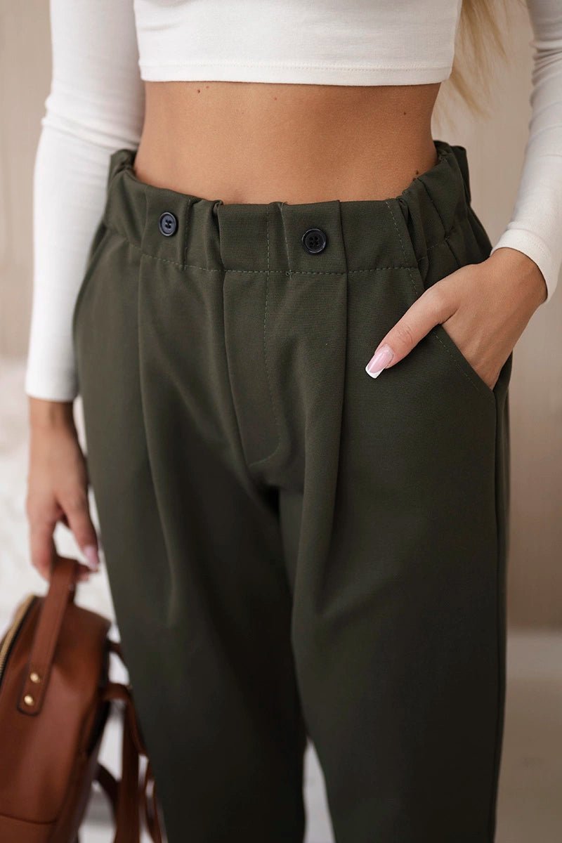 Trousers Punto Milano 6510V / – Khaki цвет / color | Lexline Fashion