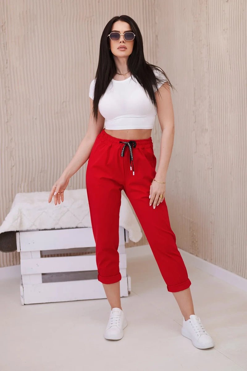 Trousers tied at the waist 6505 / – Light | Blue цвет / color | Lexline Fashion