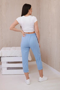 Trousers tied at the waist 6505 / – Red цвет / color | Lexline Fashion