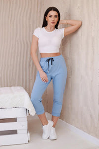 Trousers tied at the waist 6505 / – Red цвет / color | Lexline Fashion