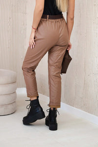 Trousers with a belt ART52293 - 1 / – Camel цвет / color | Lexline Fashion