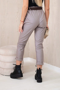 Trousers with a belt ART52293 - 1 / – Fango цвет / color | Lexline Fashion