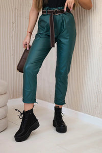 Trousers with a belt ART52293 - 1 / – Green цвет / color | Lexline Fashion