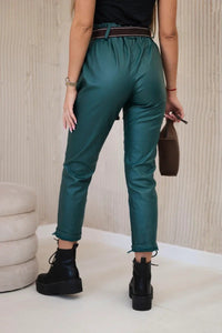 Trousers with a belt ART52293 - 1 / – Green цвет / color | Lexline Fashion