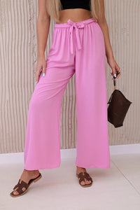 Trousers with a wide waistband 5878 / – Light || Pink цвет / color | Lexline Fashion