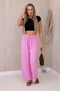 Trousers with a wide waistband 5878 / – Light || Pink цвет / color | Lexline Fashion