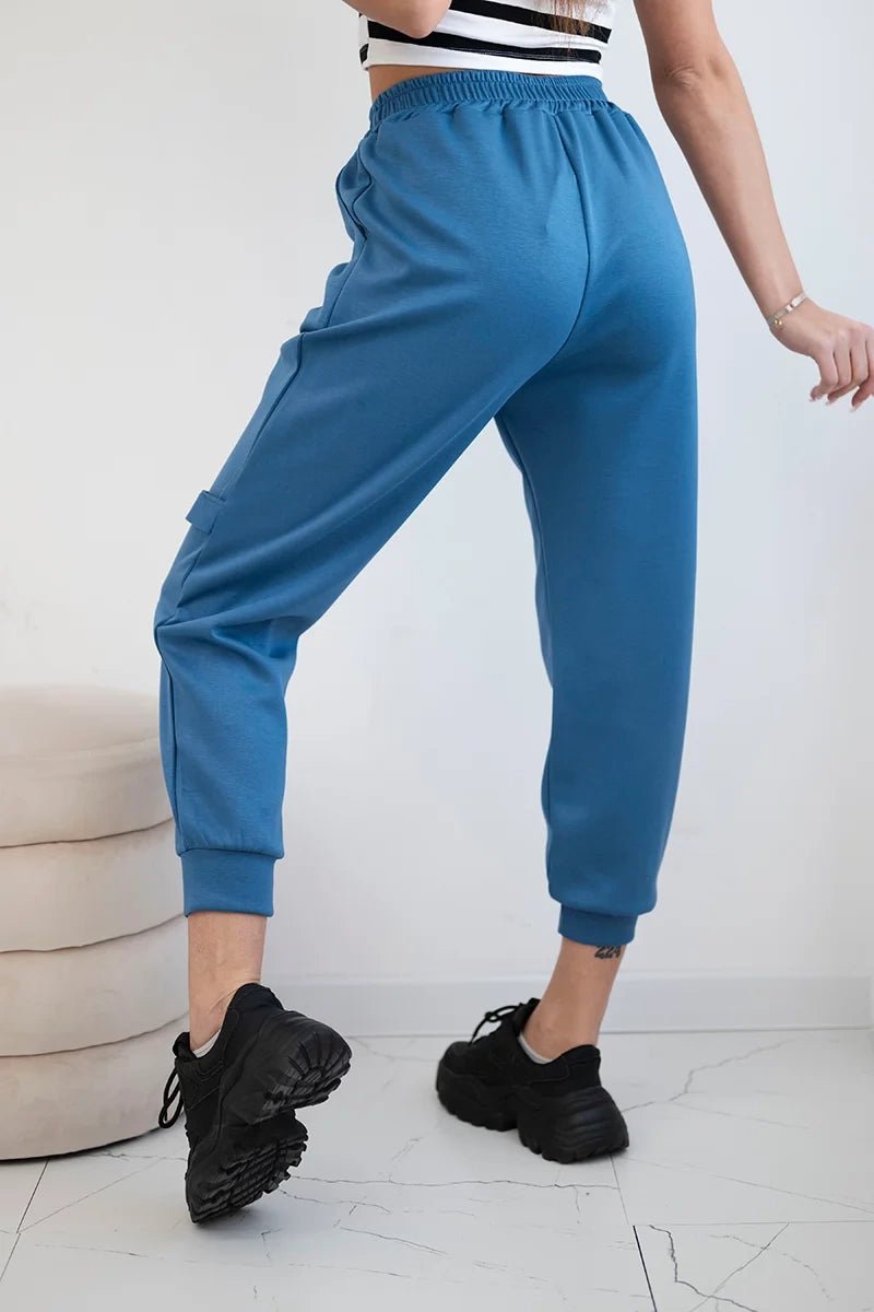 Trousers with decorative stripes 6758 - 1 / – Jeans цвет / color | Lexline Fashion