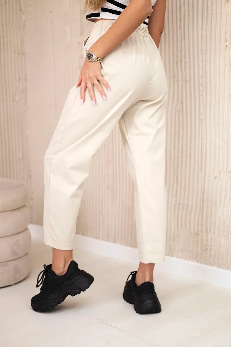 Trousers with pockets 6527 - 1 / – Beige цвет / color | Lexline Fashion