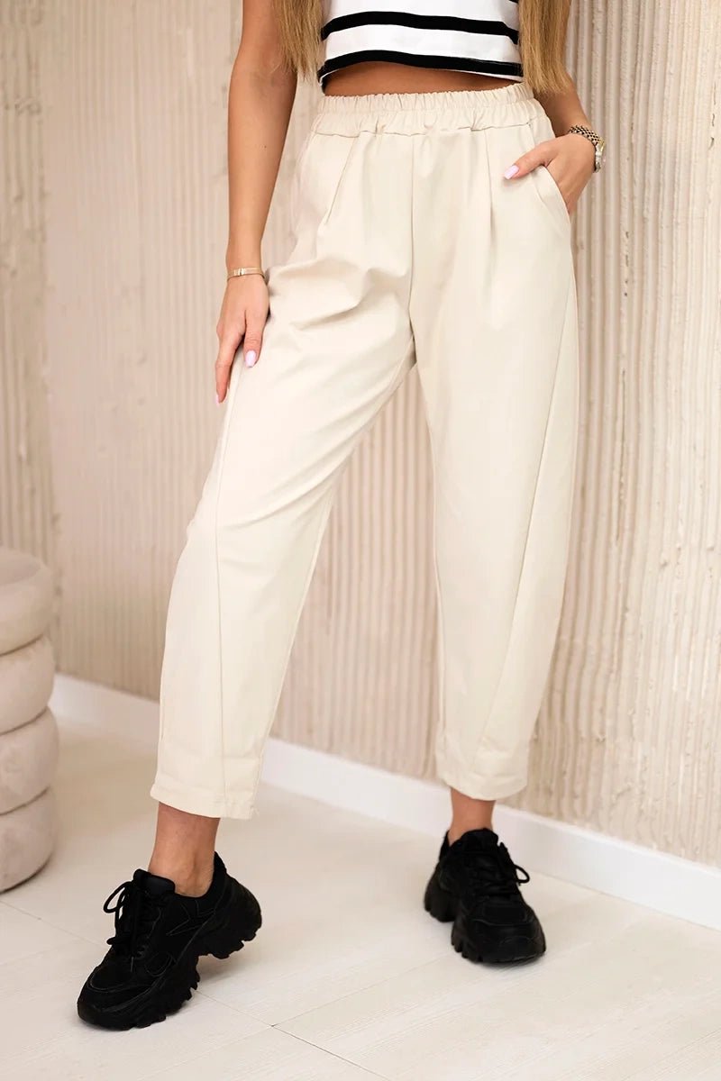 Trousers with pockets 6527 - 1 / – Beige цвет / color | Lexline Fashion