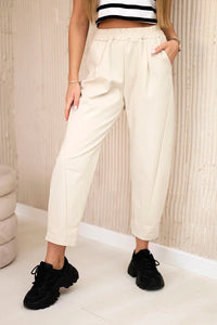 Trousers with pockets 6527 - 1 / – Beige цвет / color | Lexline Fashion