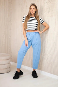 Trousers with pockets 6527 - 1 / – Blue цвет / color | Lexline Fashion