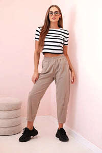 Trousers with pockets 6527 - 1 / – Camel цвет / color | Lexline Fashion