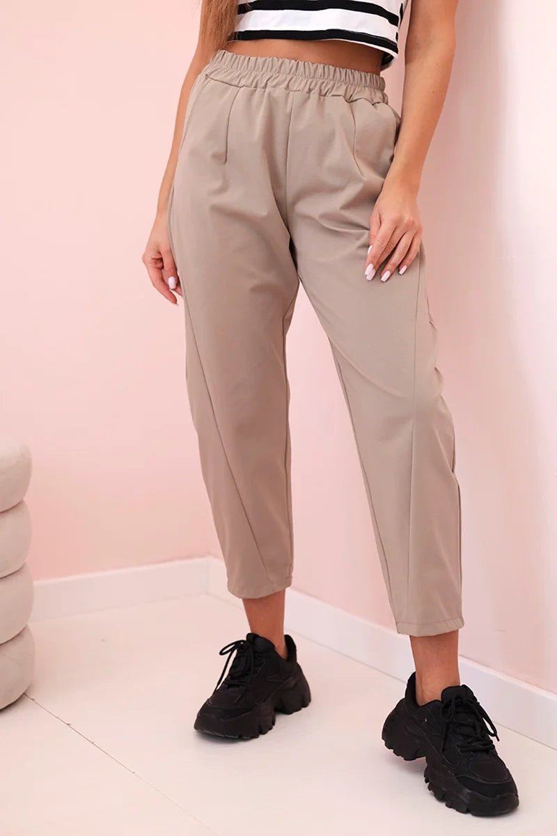 Trousers with pockets 6527 - 1 / – Camel цвет / color | Lexline Fashion