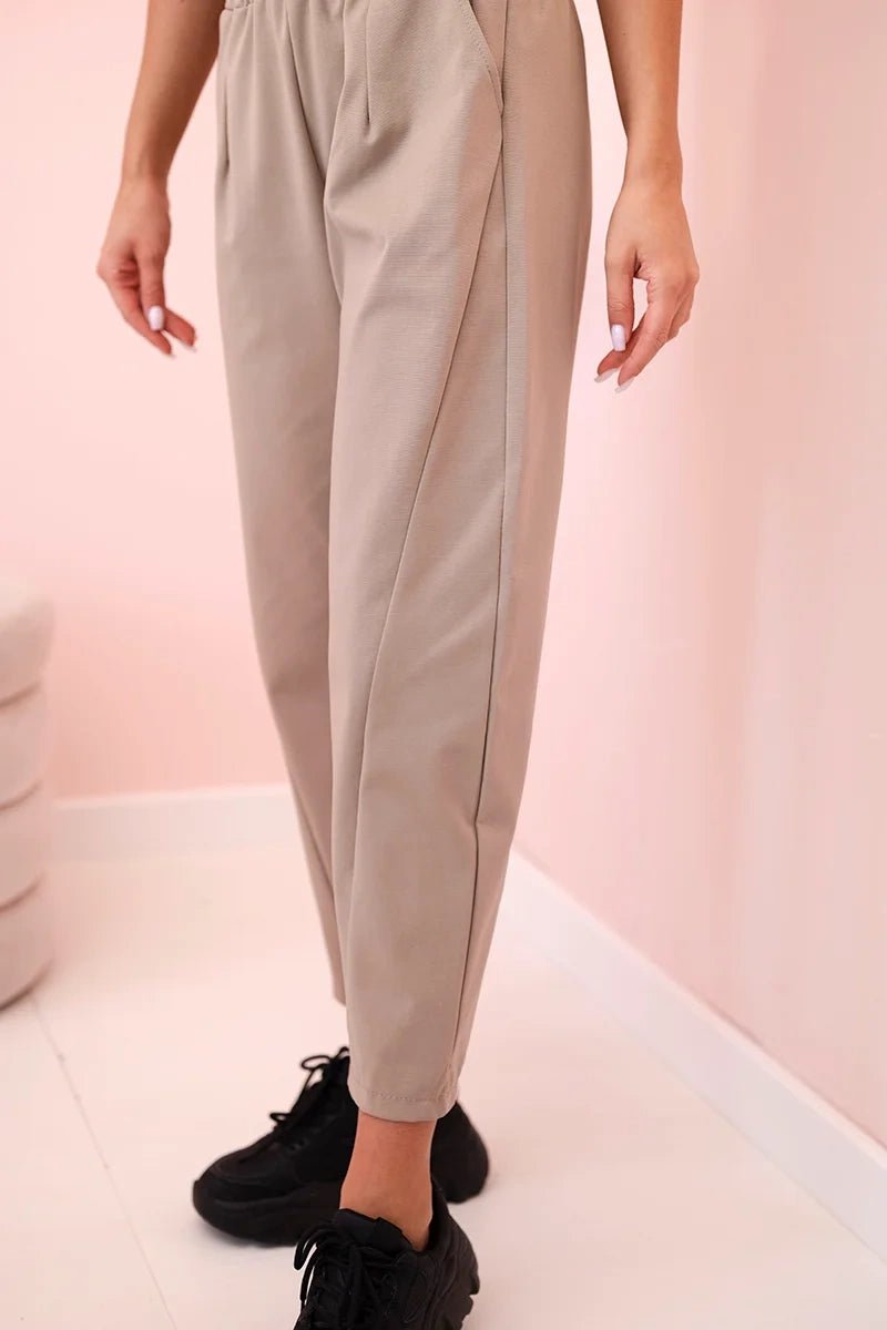 Trousers with pockets 6527 - 1 / – Camel цвет / color | Lexline Fashion