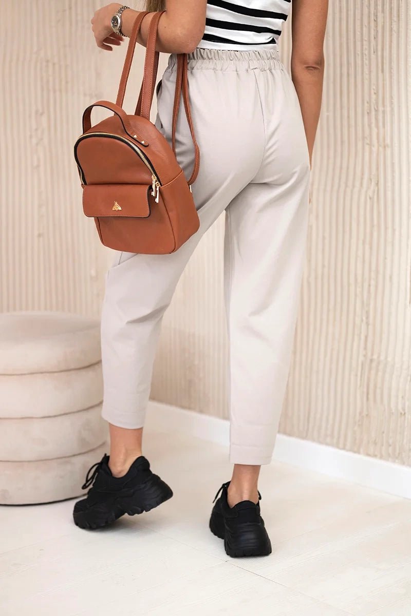 Trousers with pockets 6527 - 1 / – Dark || beige цвет / color | Lexline Fashion
