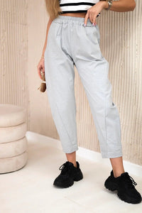 Trousers with pockets 6527 - 1 / – Gray цвет / color | Lexline Fashion