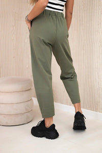 Trousers with pockets 6527 - 1 / – Khaki цвет / color | Lexline Fashion