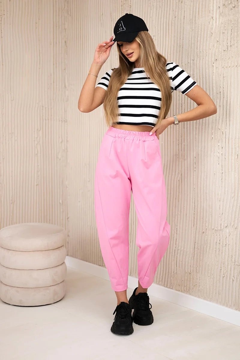 Trousers with pockets 6527 - 1 / – Light | Pink цвет / color | Lexline Fashion