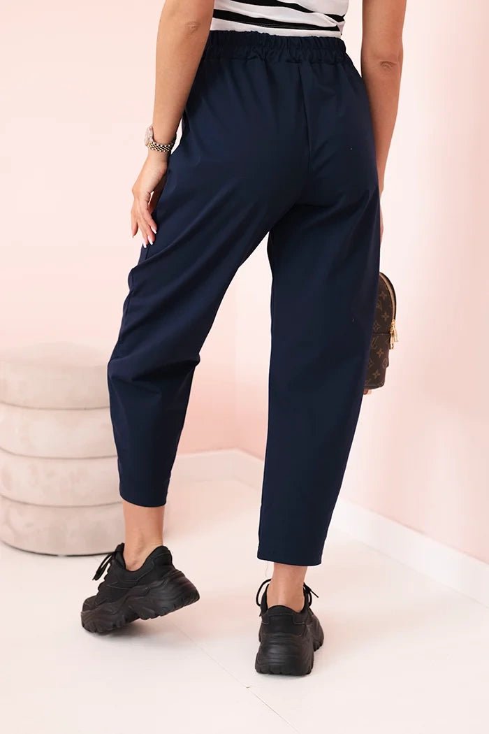 Trousers with pockets 6527 - 1 / – Navy blue цвет / color | Lexline Fashion