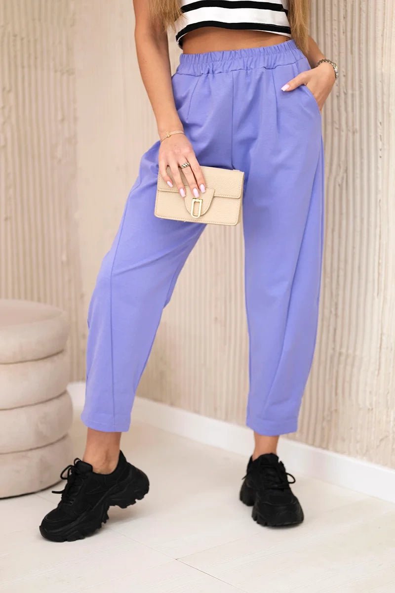 Trousers with pockets 6527 - 1 / – Purple цвет / color | Lexline Fashion