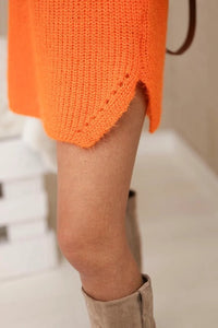 Turtleneck sweater ART2209 / – Orange цвет / color | Lexline Fashion