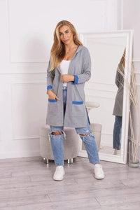 Two - color cardigan with a hood 69422 / – Mint цвет / color | Lexline Fashion